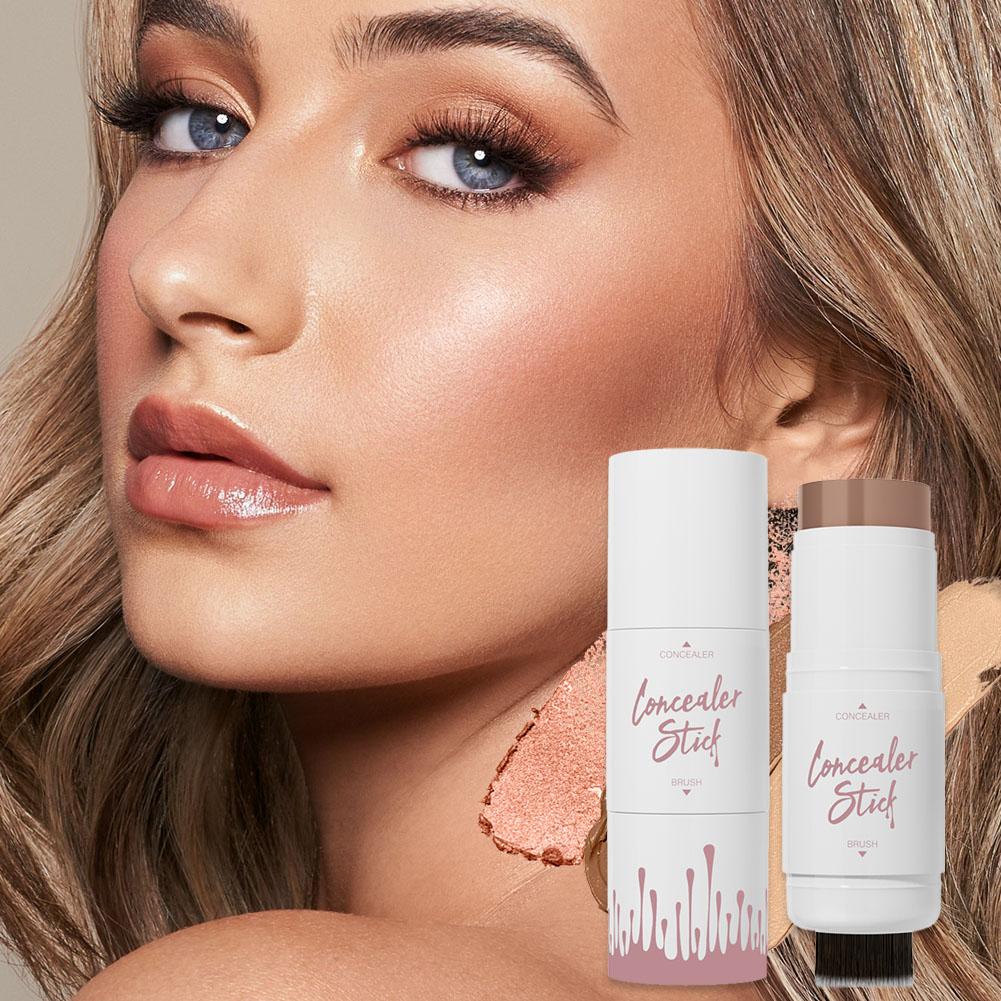 Natural Smooth Blush Stick Long Lasting Moisturizing Waterproof Contour Highlighter Blush Y4V5