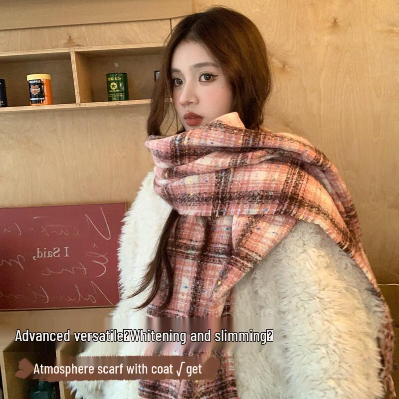 Women's Korean Style Polka Dot Warm Winter Scarf