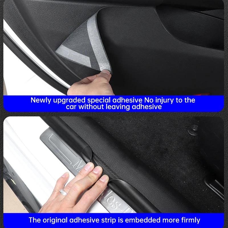 For Mercedes Benz C-Class 2023 Car Door Kick Mat GLC 300L Car Seat Anti-Kick Mats C260L Car Door Sill Strips Protective Stickers