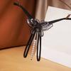 Embroidery Black Butterfly G-String Lace with Pearl Thongs T Back Temptation Open Crotch Panties for Women Sexy Erotic Costume