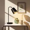 Table Lamp Set, 2 Pieces, Modern Lamps with USB-A and USB-C Port for Bedroom, Living Room & Office, Black