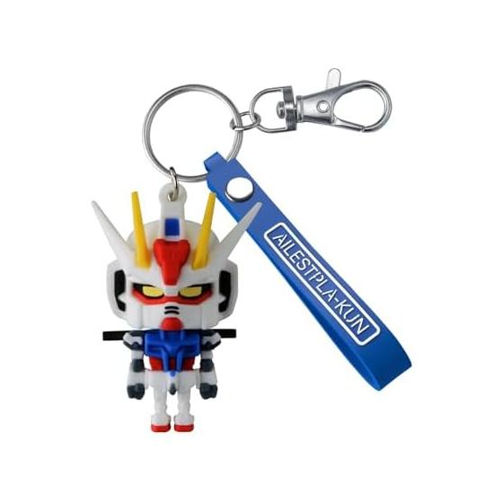 BANDAI SPIRITS Gunpla-kun Aelstopura-kun 3D rubber mascot key chain plastic color-coded plastic model