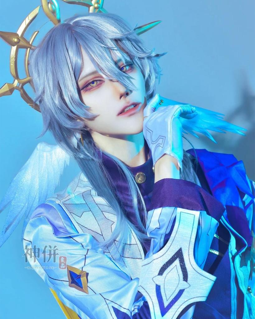 Sunday Cosplay Wig Head of the Oak Star Rail Cosplay Costume for School and Stage Performances Cosplay Wig Size [Excellent Quality] Included, Family,