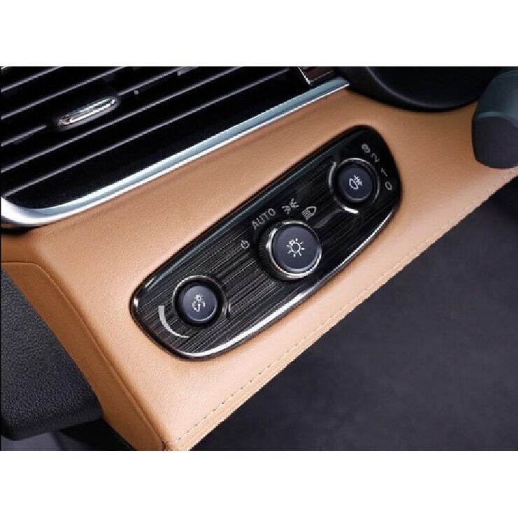 For Buick Lacrosse 2017-2019 Black Titanium Headlight Button Frame Cover Trim