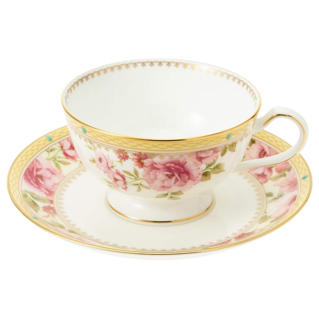 Noritake Hartford Bone China Cup and Saucer (for Both Coffee and Tea), 190cc, T97221/4861