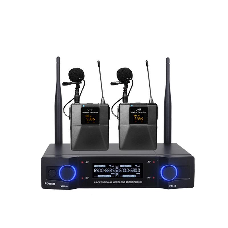 Dual Wireless U-Band Handheld Microphone for Family Karaoke Entertainment