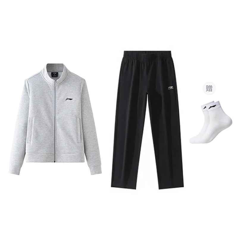Li Ning Casual Sportswear Unisex Coin Gray+Black AWDVP57-1+AKLUC03-1