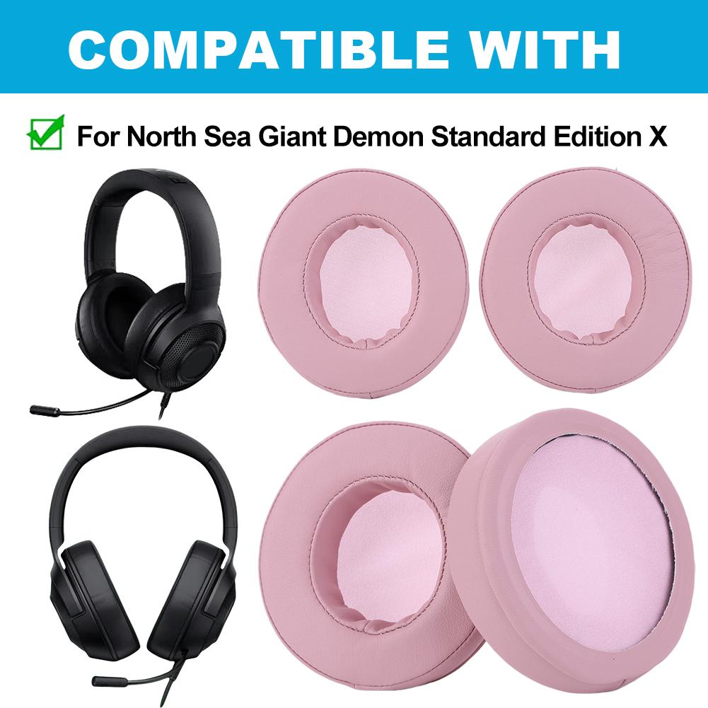 Replacement Earpads Memory Foam Ear Cushion Protein Leather Headset Ear Cushions for Razer Kraken X Gaming Headphones