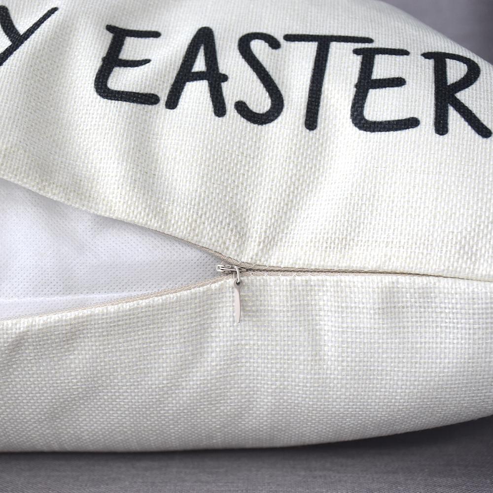 Easter Decorative Pillowcase With Rabbit Ears, White