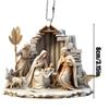 Nativity Scene Ornaments the Birth of Jesus Decor Nativity Scene Christmas Tree Decoration Acrylic Nativity Scene Pendant