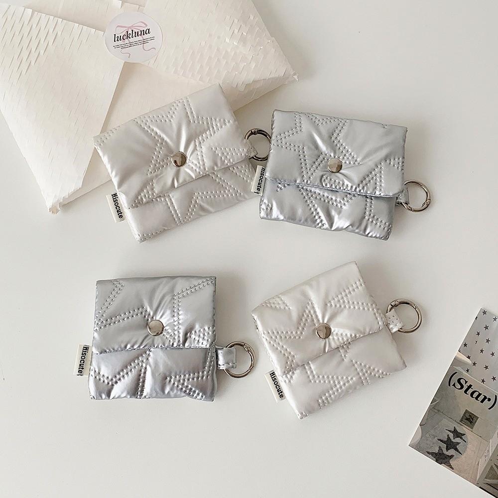 Star Pattern Data Cable Organizer with Chain Mini Earphone Pouch New Headphone Storage Bag