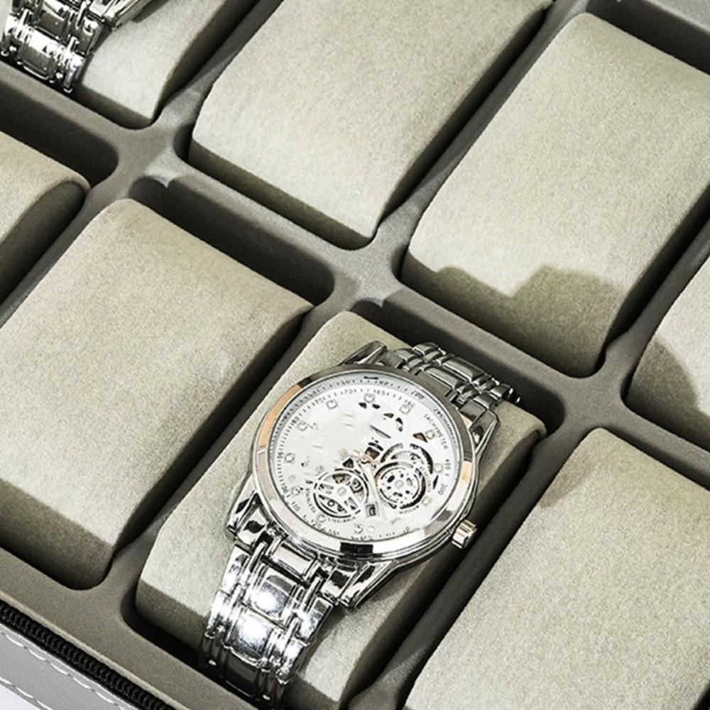 PU Watch Display Box Zipper Watch Organizer Multipurpose Watch Storage Box  Gift