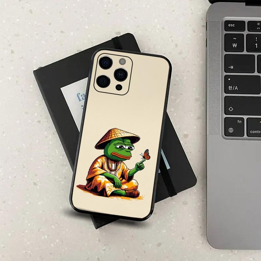 

Pepe The Frog Funny Phone Case For Apple iPhone 15,14,13,12,11,Pro,X,XS,Max,XR,Plus,Mini Soft Black Cover iPhone12mini