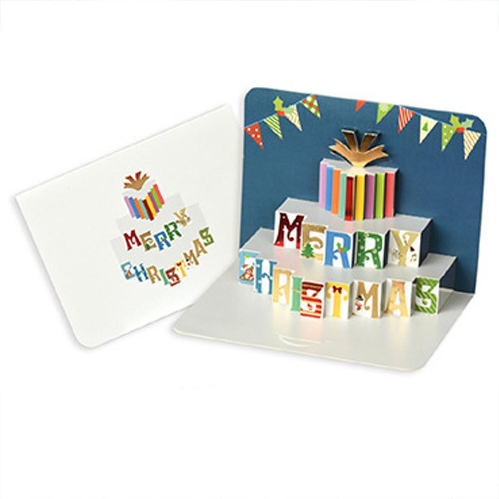 Christmas Card Paper Art With Gold Foil Embellishments For Holiday Celebration Decor
