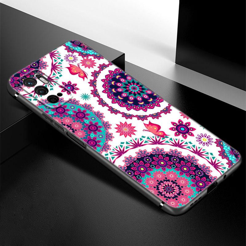 Mandala Chakra Yoga Telefon Fall Für Xiaomi Redmi Hinweis 7 8 9 10 Lite 11 11E 11T 12 Pro 11S 4G 10T 5G 8T 9S 10S TPU Schwarz Abdeckung
