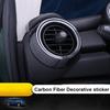 For MINI Cooper Hatchback F56 Whole Inner Carbon Fiber Texture Sticker Cover Handle Vent Console Panel Housing Case Accessories