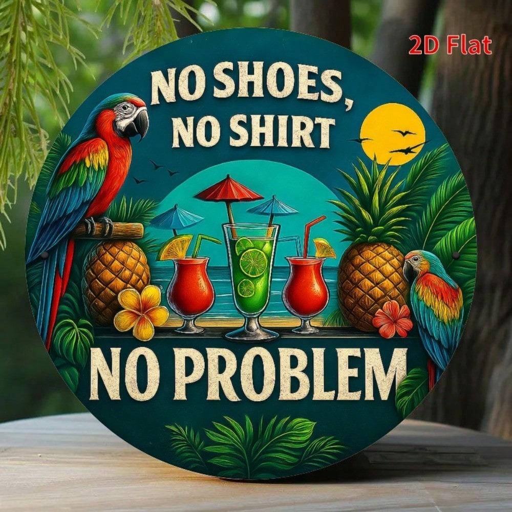 2D Flat Metal Sign Hanging Home Decor Wall Art Tin Plate Ornament