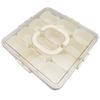 Divided Serving Tray with Lid Handle 12 Compartment Snackle Box Charcuterie Container for Portable Snack Platters Clear