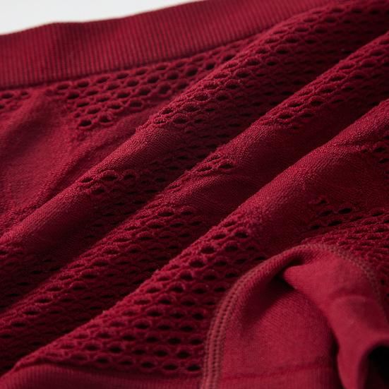 Dam ihåliga, transparenta boxershorts med sömlös stjärnmönster, högmidjade stretchiga trosor med heltäckande mönster