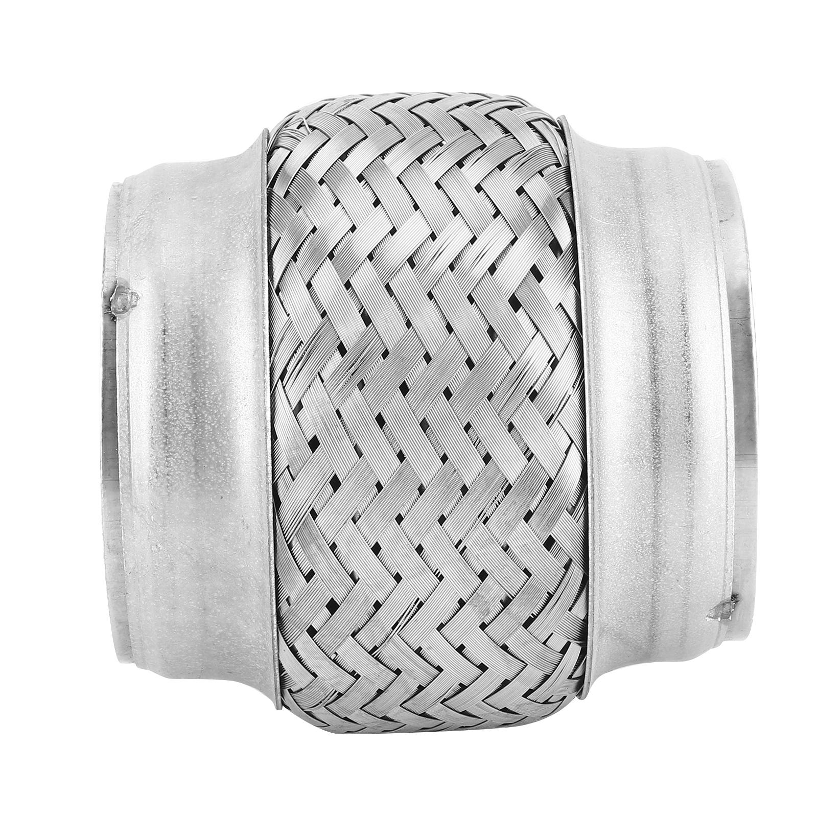 

3x4in Stainless Steel Exhaust Corrugated Pipe Braided Weld On Installation Universal