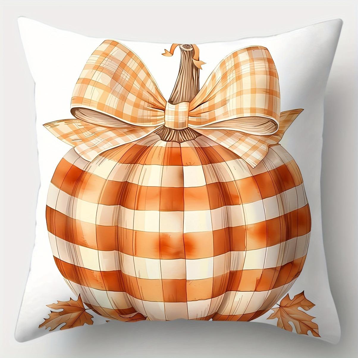

Декор для дома Узор из тыкв и осенних листьев Наволочка для диванной подушки Подходит для дивана, спальни, автомобиля 50x50cm