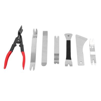 7Pcs Auto Trim Removal Tools Stainless Steel Clip Pliers Pry Bars Set for Car Door Panel Dashboard