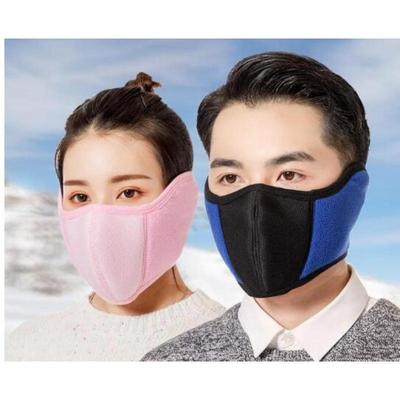 Mann Frau Winter Warm Polarfleece Mundmaske Ohrenmaske Atemschutz Ohrenschützer