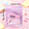 Cartoon mini stapler set, portable small office stapler, stationery supplies, back-to-school season, holiday gift
