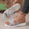 Women's Sandals Indoor Outdoor Summer Shoes For Women Summer Sandals Soft Low Heels Flat Sandalias De Mujer Beach Shoes Female