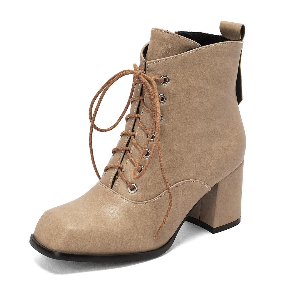 

Мода 2025 Осень Зима Модная Платформа Женские Ботильоны На Шнуровке Женские Ботинки Женская Обувь Женские Zapatos de Mujer Белый Абрикосовый Gra 34 абрикосовый