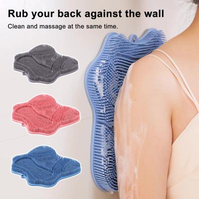 Spazzola da Bagno in Silicone con Base a Ventosa Massaggiapiedi Scrubber Setole Morbide