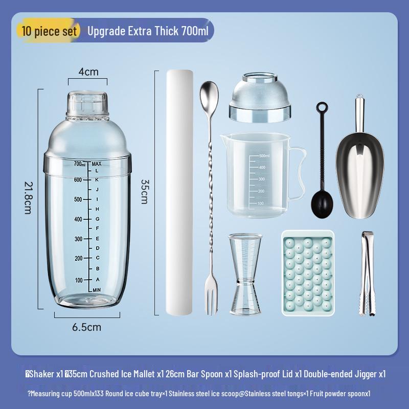 Shaker Manual Whipping Tool for Lemon and Milk Tea - Thickened Full Set for Home, Tea Shop, or Street Stall