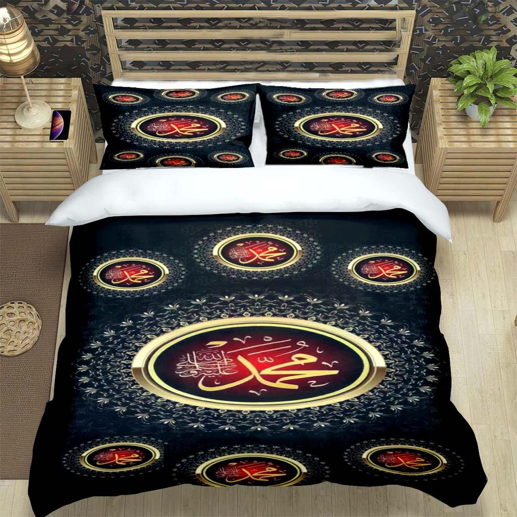 Fashion Muslim Prayer  Print Bedding Sets Bed Supplies Set Duvet Cover Bed Comforter Set Bedding Set Luxury Gift