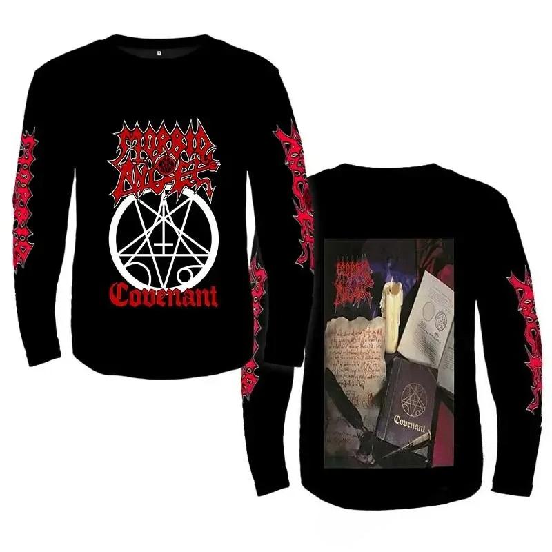 Morbid Angel Metal Band Men's and Women's 3D Printed Long Sleeved T-shirt Street Retro Sportswear Harajuku Men's Clothing