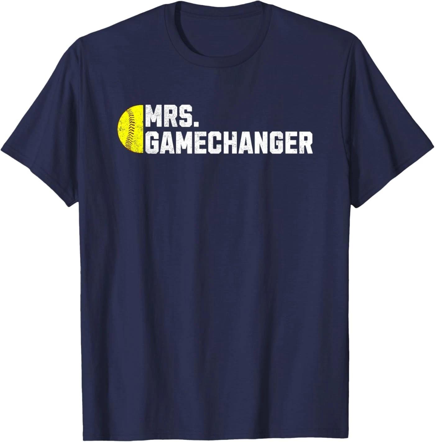 Mrs. Gamechanger Softball Scorekeeper Love T-Shirt L