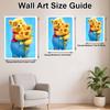 Disney Diamond Art Painting Kit – Winnie the Pooh Sunflowers Craft, Home Wall Decor, Handmade Gift