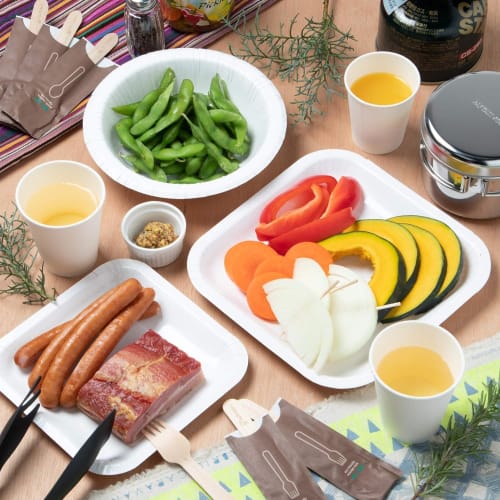 Strix Design Disposable Square Paper Plates, 100 count (2 packs of 50), 23cm, White, Water and Oil Resistant, Stain Resistant, Microwaveable, Commerci