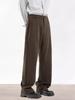 Heavy Woolen Trousers Men's Autumn and Winter Thickened Abraded Suit Pants Straight Loose and Drape Wide-leg Casual Trousers