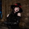 Halloween Party Color Blocked Knit Witch Hat Dark Style Cosplay Hat