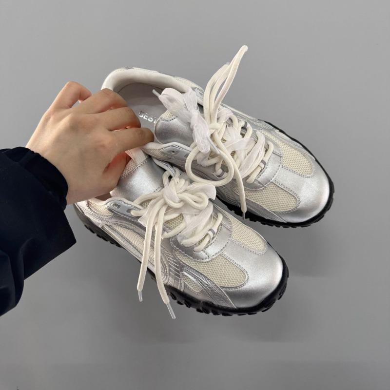 Han Suxi Silver Breathable Dad Shoes Spring New Platform Leisure Sports