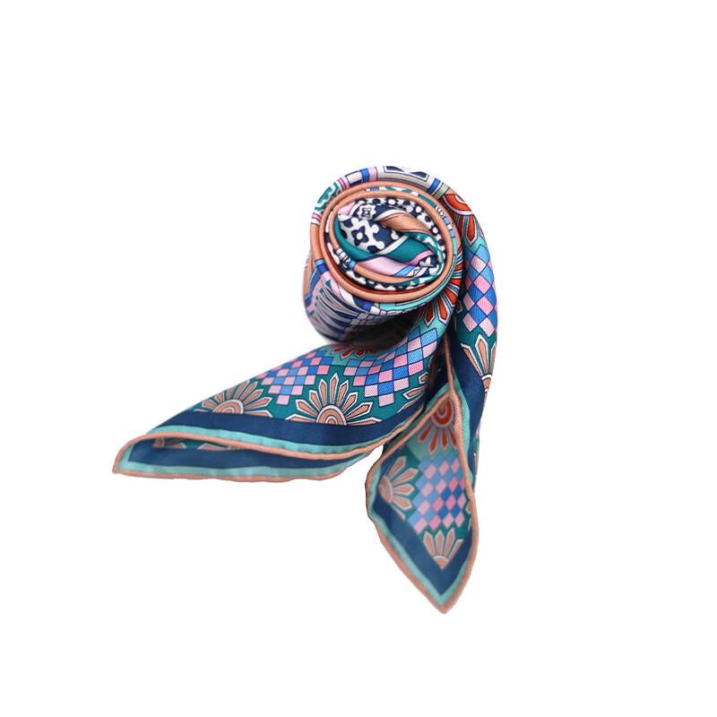 Aurora Floral Mulberry Silk Scarf 66x66cm