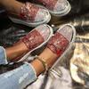 Fashion Brand Design Glitter Bowknot Loafers Women 2025 Summer Comfort Soft Sole Slip On Casual Shoes Luxury Sequin Cloth Sneakers
