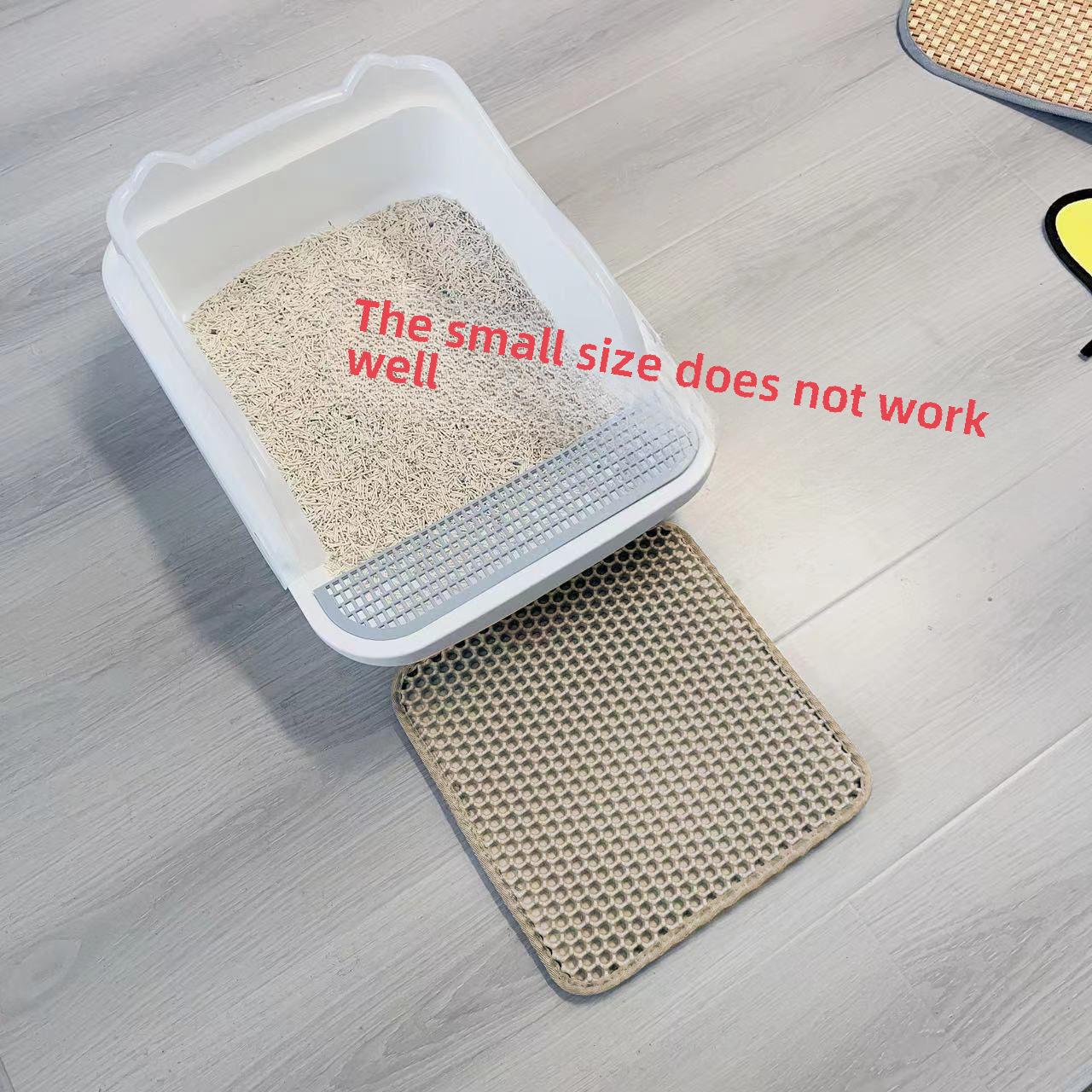 

Large Double-Layer EVA Cat Litter Mat - Scratch-Resistant, Washable, and Wear-Resistant Cat Sand Control Mat