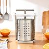 2.5L Stainless Steel Fruit Wine Press, Manual Honey Juicer Squeezer, Heavy Duty Hand Press for Grapes Apples, Home Kitchen Tool