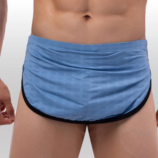 Herren-Tanga, sexy, niedrige Taille, elastischer Bund, schmale Passform, Slips, einfarbig, atmungsaktives Netzhöschen für den Alltag