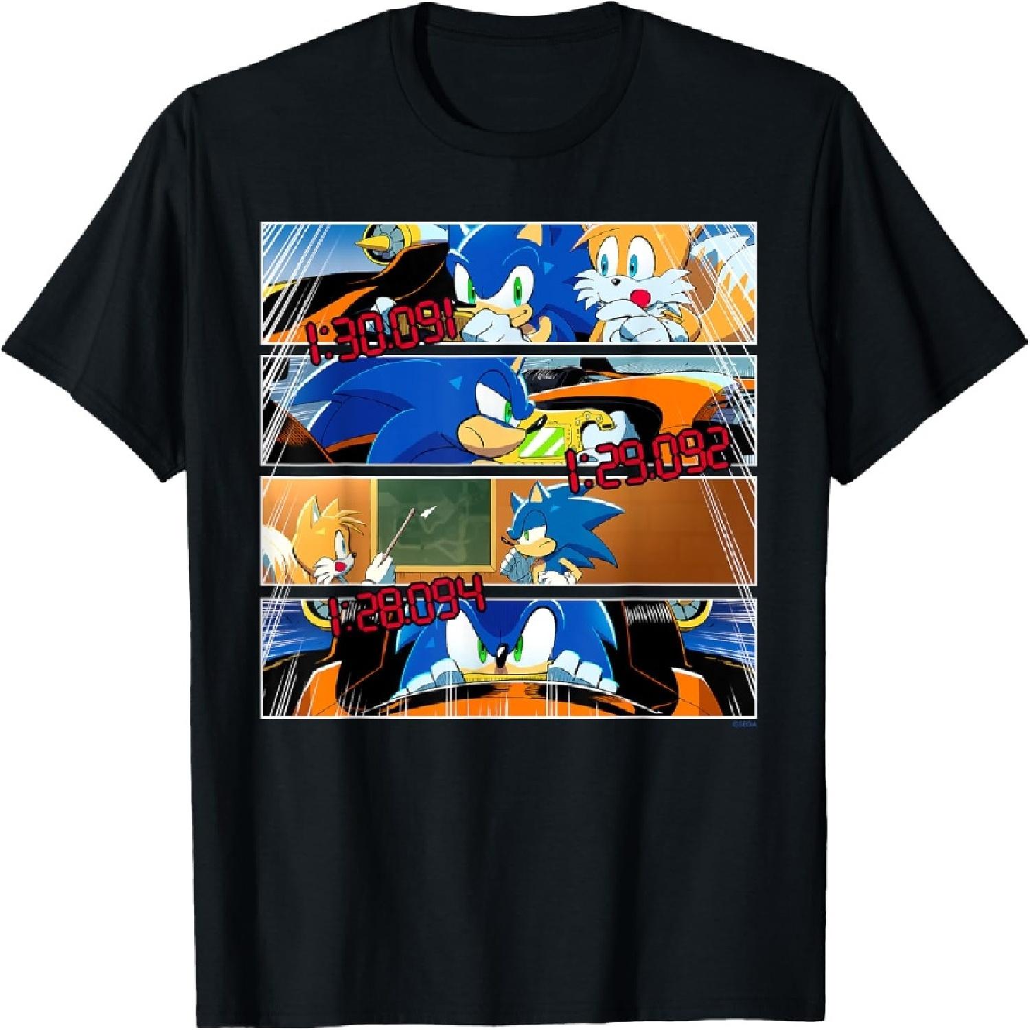 Соник ёж - Гонки по всему миру манга панели 2 Футболка S