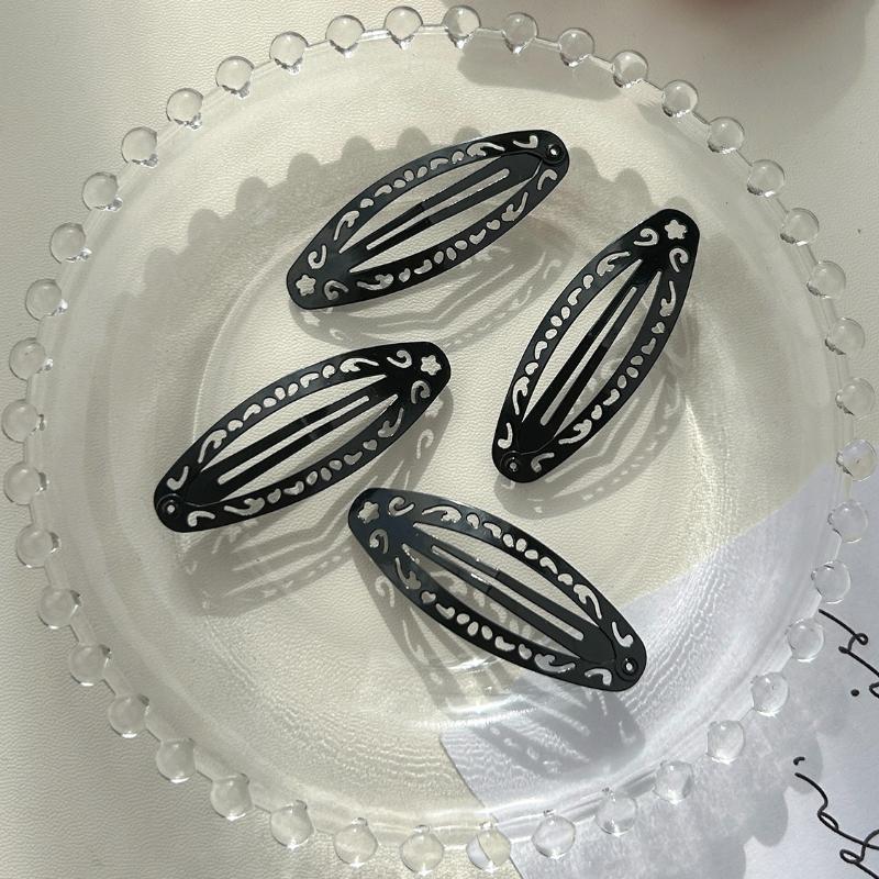 2-8pcs New Ethnic Style Straight Clips Korean Girl Hairclips Y2k Side Clips Cute Hair Clip Headband Silver BB Clip