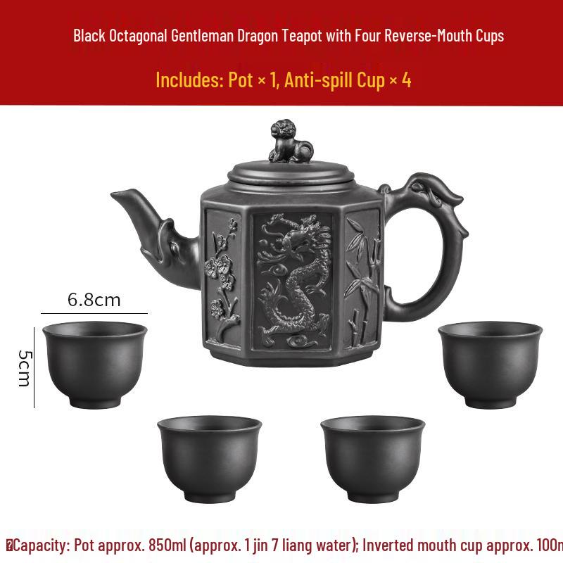 Large Yixing Zisha Handmade Ceramic Teapot for Kung Fu Tea