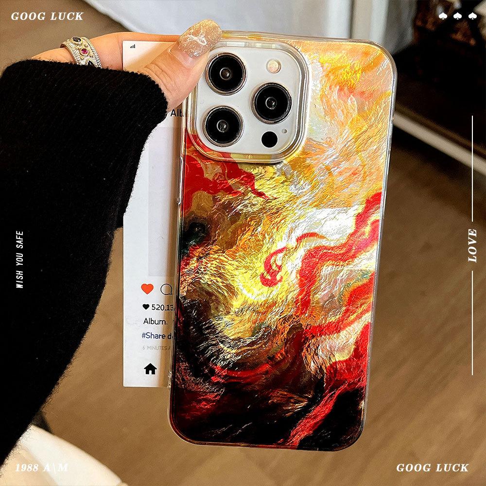 Personalized Creative Xiangyun Imd Suitable for Apple 16 Mobile Phone Case IPhone 15 Protective Case 14 Large Hole 13 Soft Frame
