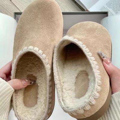 Fashion 2024 Women's Closed Toe Slippers Winter Warm Clogs Sandals For Women Retro Fashion Garden Mule Clog Slides 35-40